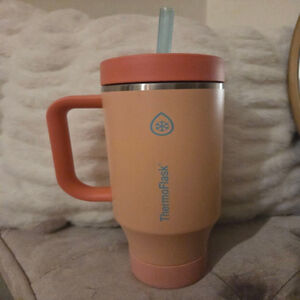 ThermoFlask Peach and light blue Water Bottle & Thermos One Size